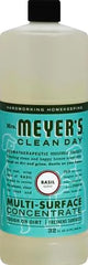 MRS. MEYER'S CLEAN DAY Multi-Surface Everyday Concentrate, Basil Scent, 32 Fl Oz Bottle (Pack of 2)