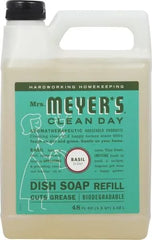 Mrs. MEYER'S CLEAN DAY Liquid Dish Soap Refill, Basil, 48 fl. oz (Pack of 6)
