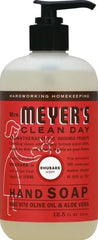 MRS. MEYER'S CLEAN DAY Hand Soap, Made with Essential Oils, Biodegradable Formula, Rhubarb, 12.5 fl. oz (Pack of 3)