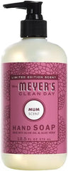 MRS. MEYER'S CLEAN DAY Liquid Hand Soap Fall Seasonal Variety, 1 Acorn Spice, 1 Mum, 1 Apple Cider, 1 Lemon Verbena, 1 Basil, 1 Lavender, 12.5 OZ Each, (1 Variety Pack)