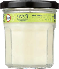 MRS. MEYER'S CLEAN DAY Lemon Verbena Soy Candle, Garden-Inspired Aromatherapy Homekeeping, 35 Hour Burn Time, Made with Essential Oils, 7.2 oz Large Glass Jar Candles (Pack of 2)