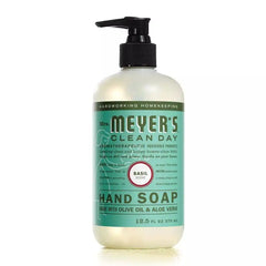 MRS. MEYER'S CLEAN DAY Liquid Hand Soap, Cruelty Free Hand Wash Made with Essential Oils, Basil Scent, 12.5 oz - Pack of 6 | Moisturizing Liquid Hand Soap, Softens and Cleans Hands, Cruelty Free, Made with Essential Oils, Olive Oil, and Aloe Vera