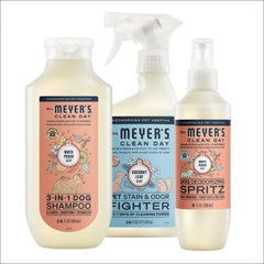 MRS. MEYER'S CLEAN DAY Dog Care Kit, White Peach and Coconut Leaf | Includes 3in1 Dog Shampoo - White Peach, Dog Deodorizing Spritz - White Peach and Pet Stain & Odor Fighter - Coconut Leaf