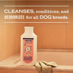MRS. MEYER'S Clean Day 3 in 1 Dog Shampoo, White Peach Scent, 14oz