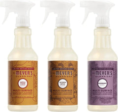 Mrs. MEYER'S Fall Scent Multi-Surface Cleaner, Elderberry, Apple Cider, Acorn Spice, 16 FL OZ each, 3 CT (Variety Pack)