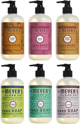 MRS. MEYER'S CLEAN DAY Liquid Hand Soap Fall Seasonal Variety, 1 Acorn Spice, 1 Mum, 1 Apple Cider, 1 Lemon Verbena, 1 Basil, 1 Lavender, 12.5 OZ Each, (1 Variety Pack)