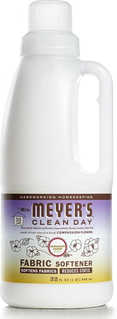 MRS. MEYER'S CLEAN DAY Liquid Fabric Softener, Compassion Flower, 32 fl oz | Softens and Freshens Laundry, Reduces Static, Up to 32 Loads per Bottle, Cruelty Free, Made with Essential Oils
