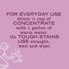 Mrs. MEYER'S CLEAN DAY Multi-Surface Everyday Concentrate, Peony Scent, 32 Fl Oz Bottle (Pack of 4)