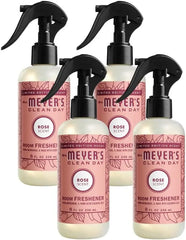 Mrs. Meyer’s Clean Day Room Freshener Spray, Rose Scent, Limited Edition Scent, Contains Essential Oils 8 Fl Oz (Pack of 4)