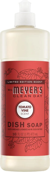 MRS. MEYER'S CLEAN DAY Liquid Dish Soap, Tomato Vine Scent, 16 Ounce Bottle