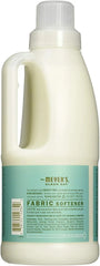 MRS. MEYER'S CLEAN DAY Liquid Fabric Softener, Basil, 32 fl oz, 6 Pack | Softens and Freshens Laundry, Reduces Static, Up to 32 Loads per Bottle, Cruelty Free, Made with Essential Oils