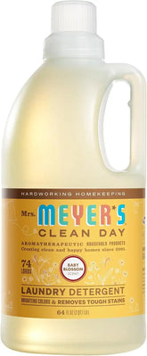 MRS. MEYER'S CLEAN DAY Baby Laundry Detergent Liquid, Infused with Essential Oils, Baby Blossom, 64oz (64 Loads) | Removes Tough Stains, Up to 64 Loads a Bottle, Made with Essential Oils and Stain-Fighting Enzymes