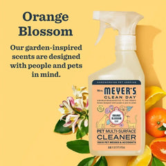 Mrs. MEYER'S CLEAN DAY Pet Multi-Surface Cleaner,Orange Blossom Scent,16oz,(Pack of 2)