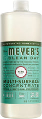 MRS. MEYER'S CLEAN DAY Multi-Surface Everyday Concentrate, Basil Scent, 32 Fl Oz Bottle | Dilute with Water for Powerful Cleaner, Makes Up to 16 Gallons per Bottle, Removes Dirt and Freshens Surfaces