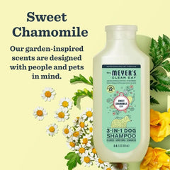 MRS. MEYER'S Clean Day 3 in 1 Dog Shampoo, Sweet Chamomile Scent, 14oz (Pack of 3)