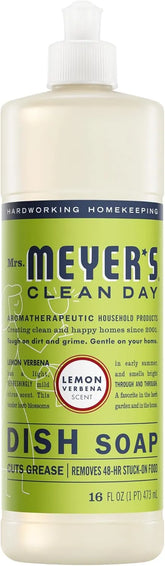 MRS. MEYER'S CLEAN DAY Liquid Dish Soap, Lemon Verbena, 16 fl. Oz