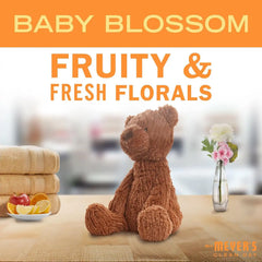 MRS. MEYER'S CLEAN DAY Baby Laundry Detergent, Baby Blossom, 64 oz, 2 Pack | Removes Tough Stains, Up to 64 Loads a Bottle, Made with Essential Oils and Stain-Fighting Enzymes