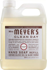 Mrs. MEYER'S CLEAN DAY Hand Soap Refill, Lavender Scent, 33 Fl Oz Bottle (Pack of 6)