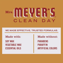 MRS. MEYER'S Clean Day Soy Aromatherapy Candle, 35 Hour Burn Time, Made with Soy Wax and Essential Oils, Limited Edition Apple Cider, 7.2 oz - Pack of 2 | Fills Home with Long-Lasting Scent, 35 Hour Burn Time per Candle, Made with Soy Wax