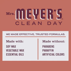 MRS. MEYER'S CLEAN DAY Scented Soy Candle, Large, Fall Leaves Scent, 7.2 oz