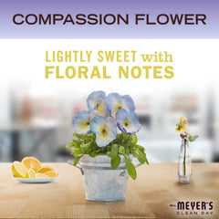 MRS. MEYER'S CLEAN DAY Soy Aromatherapy Candle, 35 Hour Burn Time, Made with Soy Wax and Essential Oils, Compassion Flower, 7.2 oz - Pack of 2 | Fills Home with Long-Lasting Scent, 35 Hour Burn Time per Candle, Made with Soy Wax