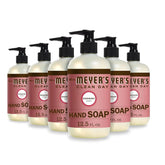MRS. MEYER'S CLEAN DAY Hand Soap, Made with Essential Oils, Rosemary, 12.5 fl. oz - Pack of 6 | Moisturizing Liquid Hand Soap, Softens and Cleans Hands, Cruelty Free, Made with Essential Oils, Olive Oil, and Aloe Vera