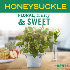 MRS. MEYER'S CLEAN DAY Liquid Dish Soap, Honeysuckle, 16 fl oz, 6 Pack | Cuts Through Grease, Removes 48-Hour Stuck on Food, Cruelty Free, Made with Essential Oils and Aloe Vera Extract