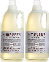 MRS. MEYER'S CLEAN DAY Laundry Detergent, Lavender, 64 fl oz, 2 Pack | Brightens Colors, Removes Tough Stains, Up to 64 Loads a Bottle, Made with Essential Oils and Stain-Fighting Enzymes
