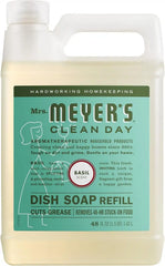 Mrs. MEYER'S CLEAN DAY Liquid Dish Soap Refill, Basil, 48 fl. oz (Pack of 6)