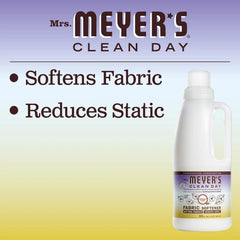 MRS. MEYER'S CLEAN DAY Liquid Fabric Softener, Compassion Flower, 32 fl oz | Softens and Freshens Laundry, Reduces Static, Up to 32 Loads per Bottle, Cruelty Free, Made with Essential Oils