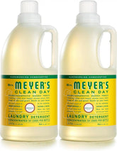MRS. MEYER'S CLEAN DAY Liquid Laundry Detergent, Infused with Essential Oils, Honeysuckle, 64 oz - Pack of 2 (128 Loads) | Brightens Colors, Removes Tough Stains, Up to 64 Loads a Bottle, Made with Essential Oils and Stain-Fighting Enzymes