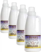MRS. MEYER'S CLEAN DAY Liquid Fabric Softener, Infused with Essential Oils, Paraben Free, Compassion Flower (32 Loads), 32 oz (Pack of 4)