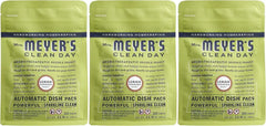 MRS. MEYER'S CLEAN DAY Dishwasher Pods, Lemon Verbena, 20 Count, 3 Pack | Leave Dishes Sparkling Clean, Automatic, 60 Total Pods, Safe for Use in All Machines