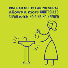 MRS. MEYER'S CLEAN DAY Vinegar Gel Cleaning Spray, Lemon Verbena, 16 fl oz | Breaks Down Grime, Lifts Dirt from Surfaces, Bathroom Use, No-Rinse Formula
