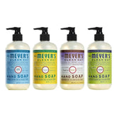 Mrs. MEYER'S CLEAN DAY Liquid Hand Soap 4 Pack Variety, Honeysuckle, Rain Water, Compassion Flower, & Lemon Verbena, 12.4 OZ Each, 1 CT Variety Pack