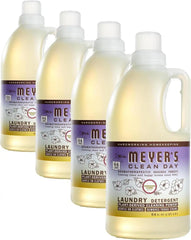 MRS. MEYER'S CLEAN DAY Liquid Laundry Detergent, Infused with Essential Oils, Compassion Flower, 64 oz (64 Loads) (Pack of 4)