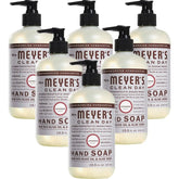 MRS. MEYER'S CLEAN DAY Hand Soap, Made with Essential Oils, Lavender, 12.5 fl. oz - Pack of 6 | Moisturizing Liquid Hand Soap, Softens and Cleans Hands, Cruelty Free, Made with Essential Oils, Olive Oil, and Aloe Vera