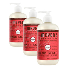 MRS. MEYER'S CLEAN DAY Hand Soap, Made with Essential Oils, Biodegradable Formula, Rhubarb, 12.5 fl. oz (Pack of 3)