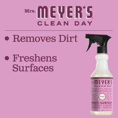 Mrs. MEYER'S CLEAN DAY Multi-Surface Everyday Cleaner, Peony Scent, 16 Fl Oz Bottle (Pack of 6)