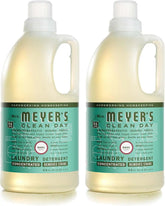 MRS. MEYER'S CLEAN DAY Liquid Laundry Detergent, Infused with Essential Oils, Basil, 64 oz - Pack of 2 (128 Loads)
