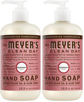 MRS. MEYER’S CLEANDAY Hand Soap, Made with Essential Oils, Biodegradable Formula, Rosemary, 12.5 fl. oz (Pack of 2)