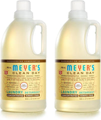 MRS. MEYER'S CLEAN DAY Baby Laundry Detergent, Baby Blossom, 64 oz, 2 Pack | Removes Tough Stains, Up to 64 Loads a Bottle, Made with Essential Oils and Stain-Fighting Enzymes