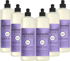 Mrs. MEYER'S CLEAN DAY Liquid Dish Soap, Lilac, 16 fl. oz - Pack of 6