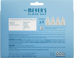MRS. MEYER'S CLEAN DAY Premium Scented Oil, Rain Water, 4 Refills | Air Freshener Refills for Home, 0.67oz Recyclable Glass Refills, Works with Mrs. Meyer's Plug In Diffuser (Sold Separately)