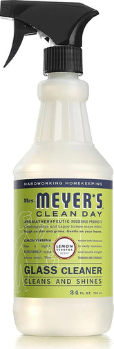 MRS. MEYER'S CLEAN DAY Mirror & Window Cleaner, Lemon Verbena, 24 fl oz | Cleans and Shines Glass Surfaces, Great for Indoor & Outdoor Glass, Streak Free
