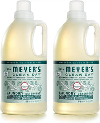 MRS. MEYER'S CLEAN DAY Laundry Detergent, Birchwood, 64 fl oz, 2 Pack | Brightens Colors, Removes Tough Stains, Up to 64 Loads a Bottle, Made with Essential Oils and Stain-Fighting Enzymes