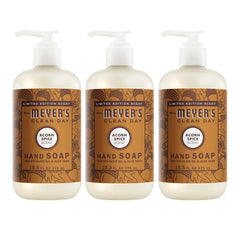 MRS. MEYER'S CLEAN DAY Hand Soap, Acorn Spice Scent, 12.5 Fl Oz Bottle - 3 Pack | Moisturizing Liquid Hand Soap, Softens and Cleans Hands, Cruelty Free, Made with Essential Oils, Olive Oil, and Aloe Vera