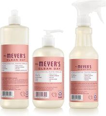 MRS. MEYER'S CLEAN DAY Kitchen Basics Set, Rose, Cleaning Supplies | Trio of Kitchen Essentials, Includes Hand Soap (12.5 fl oz), Dish Soap (16 fl oz) and Multi-Surface Cleaner (16 fl oz)