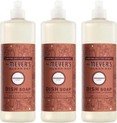 MRS. MEYER'S CLEAN DAY Liquid Dish Soap, Gingerbread, 16 fl oz, 3 Pack | Cuts Through Grease, Removes 48-Hour Stuck on Food, Cruelty Free, Made with Essential Oils and Aloe Vera Extract