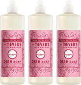 MRS. MEYER'S CLEAN DAY Liquid Dish Soap, Peppermint, 16 fl oz, 3 Pack | Cuts Through Grease, Removes 48-Hour Stuck on Food, Cruelty Free, Made with Essential Oils and Aloe Vera Extract